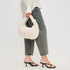 Charlene Sherpa Shearling Shoulder Bag - Urban Expressions - Ivory